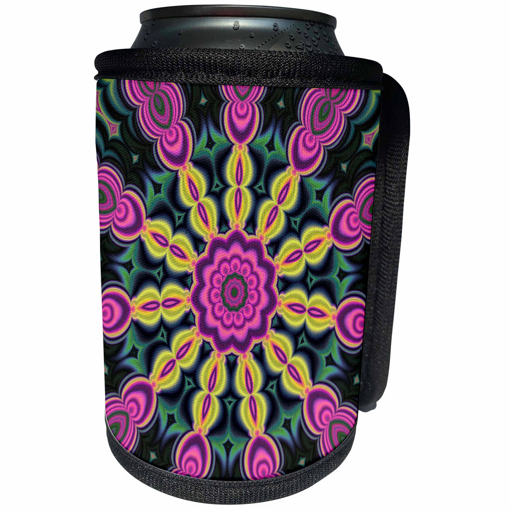 3dRose Sven Herkenrath Mandala - Purple Asian Mandala Symbol - Can Cooler Bottle Wrap (cc_236807)