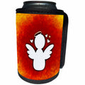 3dRose Sven Herkenrath Love - Angel of Love with Orange Background - Can Cooler Bottle Wrap (cc_236808)