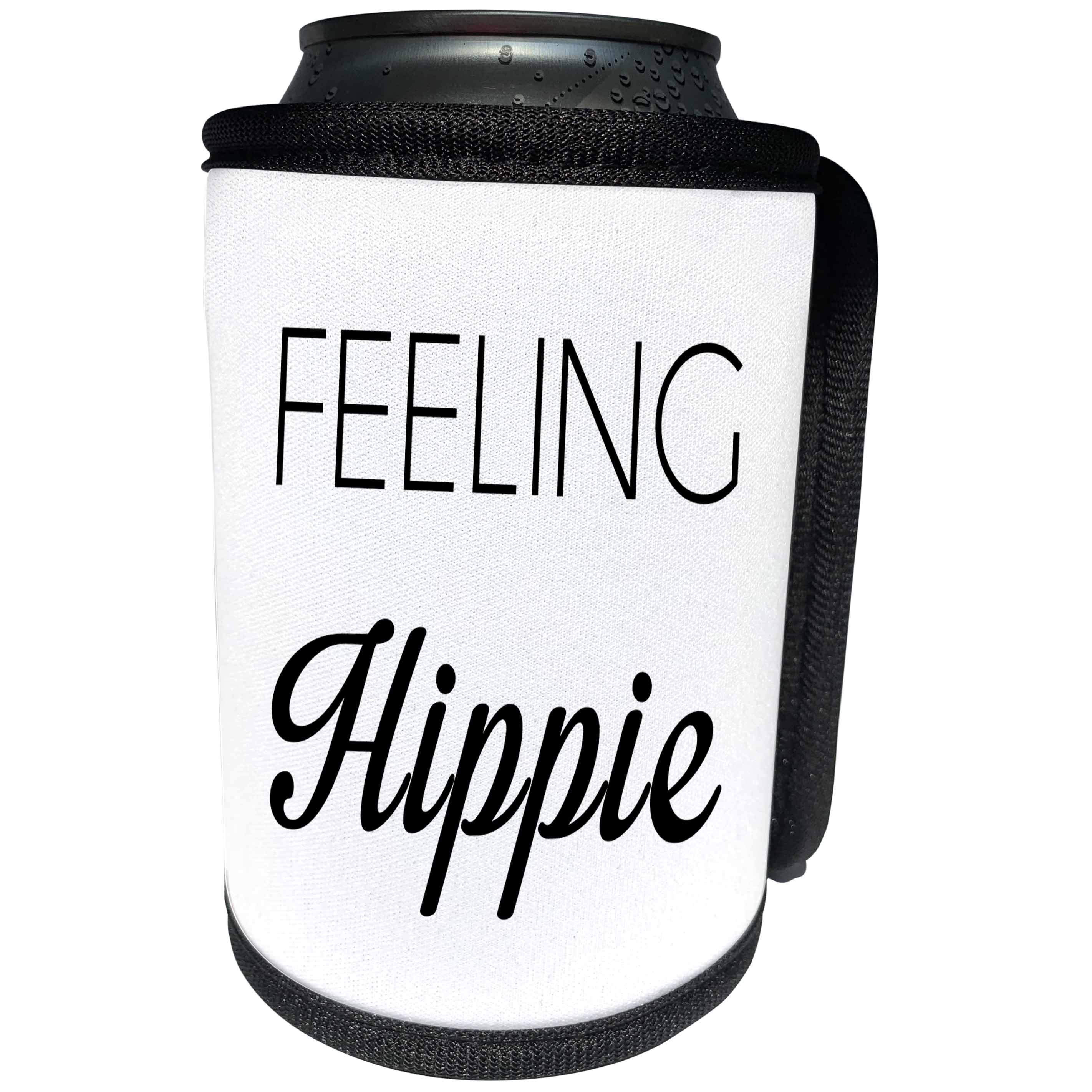 3dRose Tory Anne Collections Quotes - FEELING HIPPIE - Can Cooler Bottle Wrap (cc_237307)
