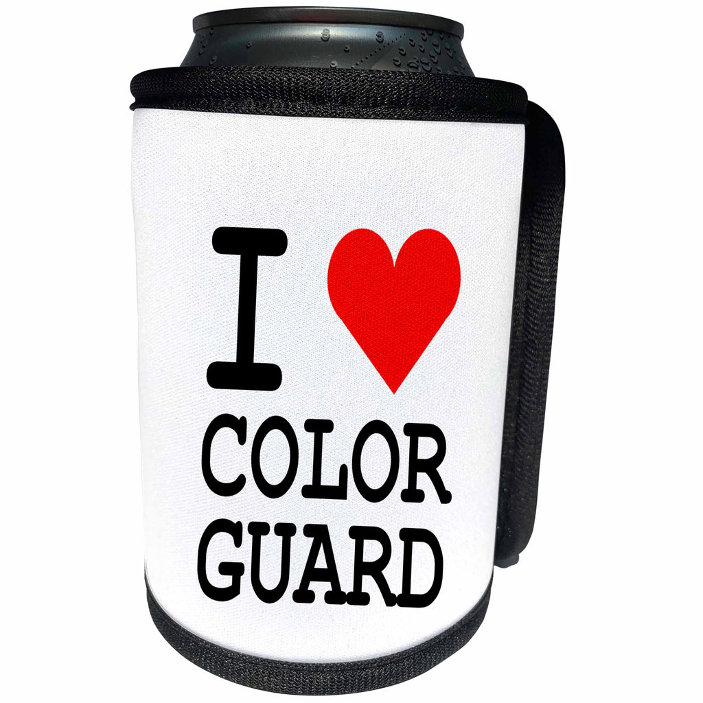 3dRose Tory Anne Collections Quotes - I HEART COLOR GUARD - Can Cooler Bottle Wrap (cc_237312)