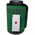 3dRose Carsten Reisinger - Illustrations - Got a heart ace of hearts on casino table - Can Cooler Bottle Wrap (cc_237323)