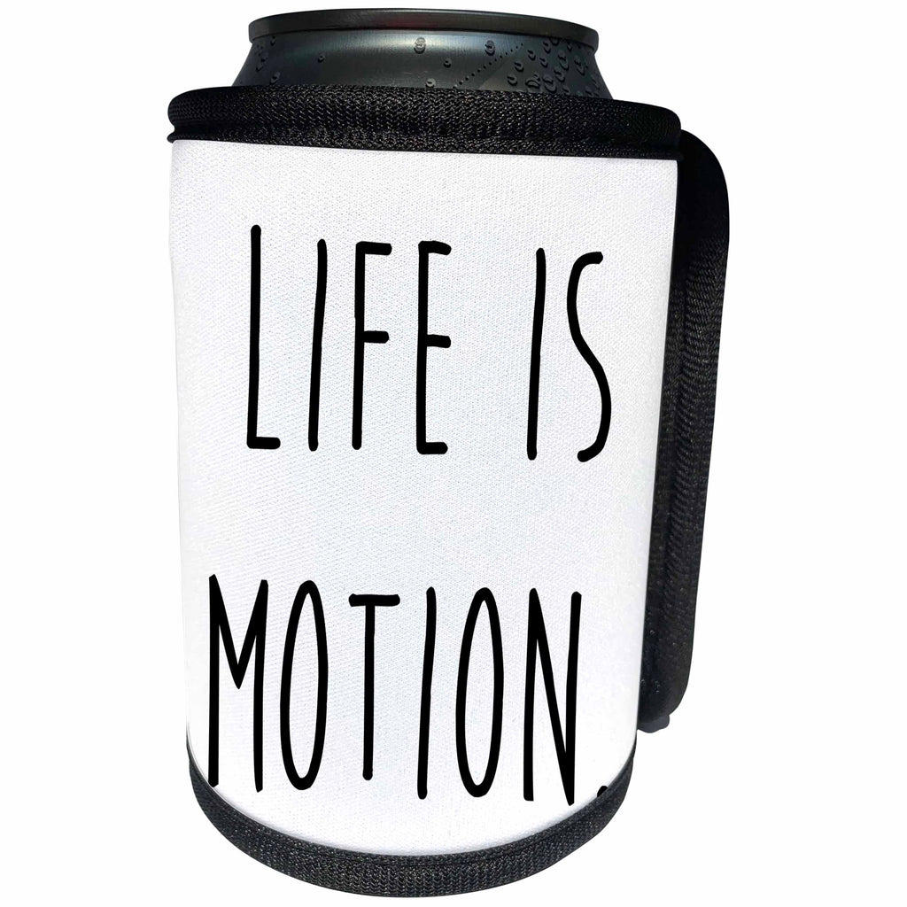 3dRose Carsten Reisinger - Illustrations - Life is motion - Can Cooler Bottle Wrap (cc_237338)