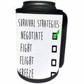 3dRose Carsten Reisinger - Illustrations - Survival strategies negotiate - Can Cooler Bottle Wrap (cc_237344)