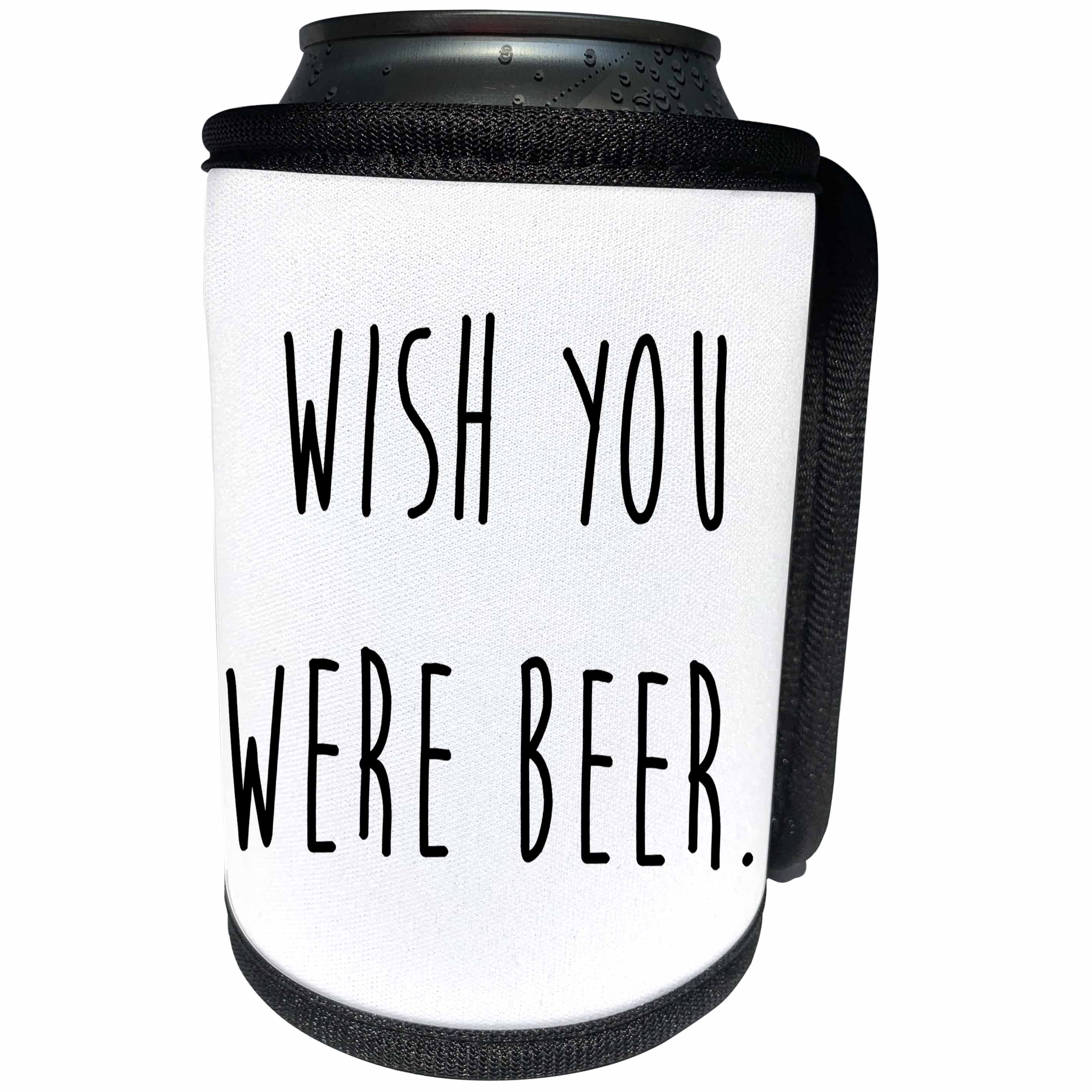 3dRose Carsten Reisinger - Illustrations - Wish you were beer - Can Cooler Bottle Wrap (cc_237349)