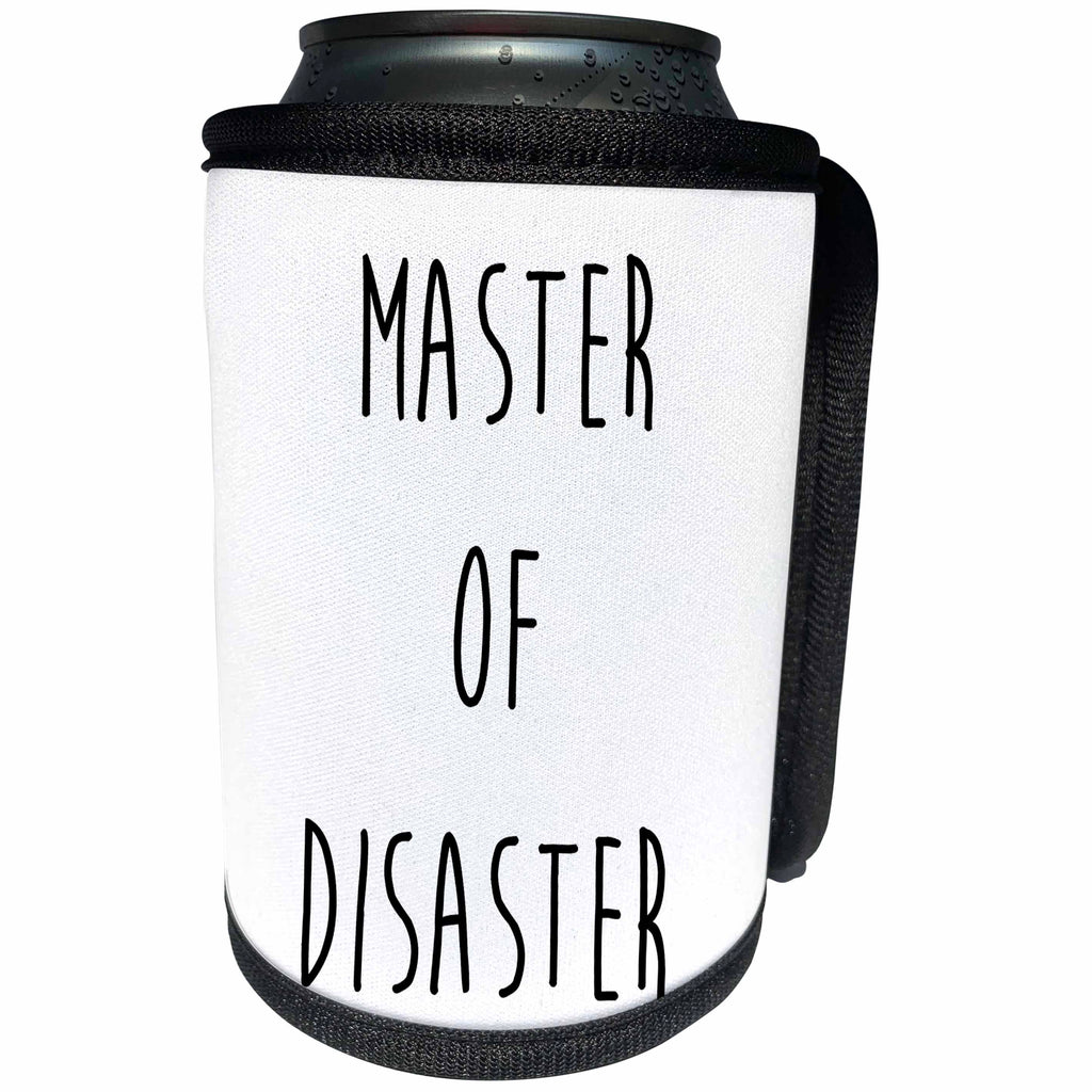 3dRose Carsten Reisinger - Illustrations - Master of Disaster - Can Cooler Bottle Wrap (cc_237350)