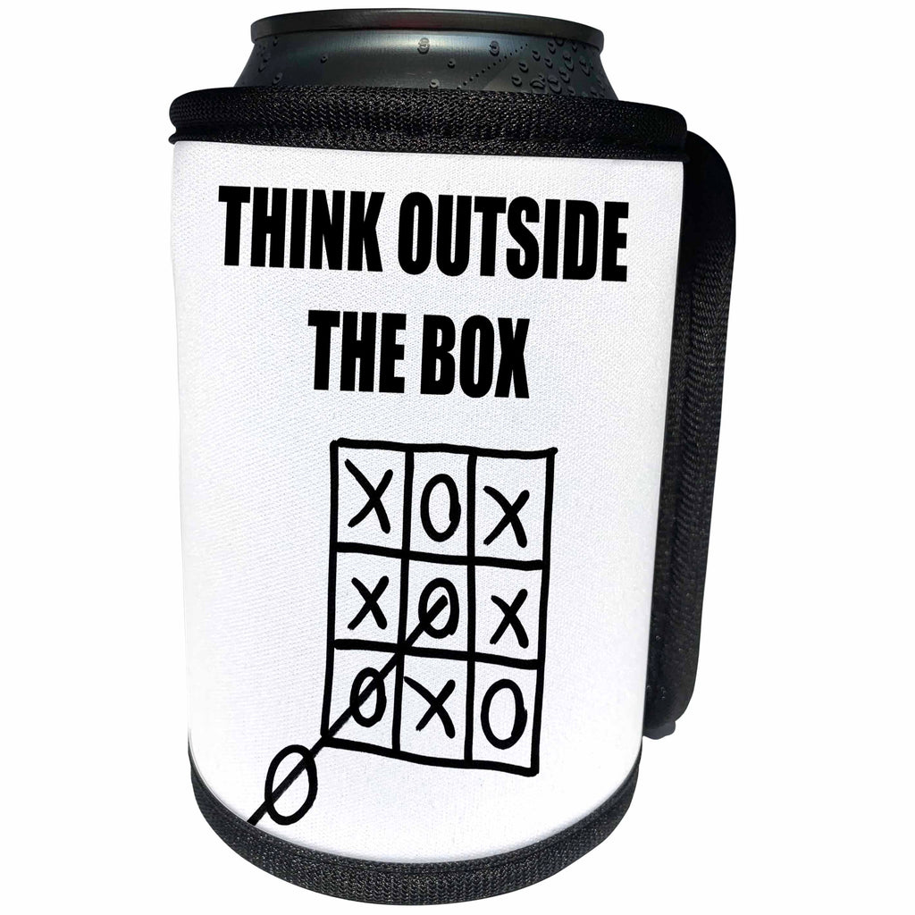 3dRose Carsten Reisinger - Illustrations - Think outside the box - Can Cooler Bottle Wrap (cc_237355)
