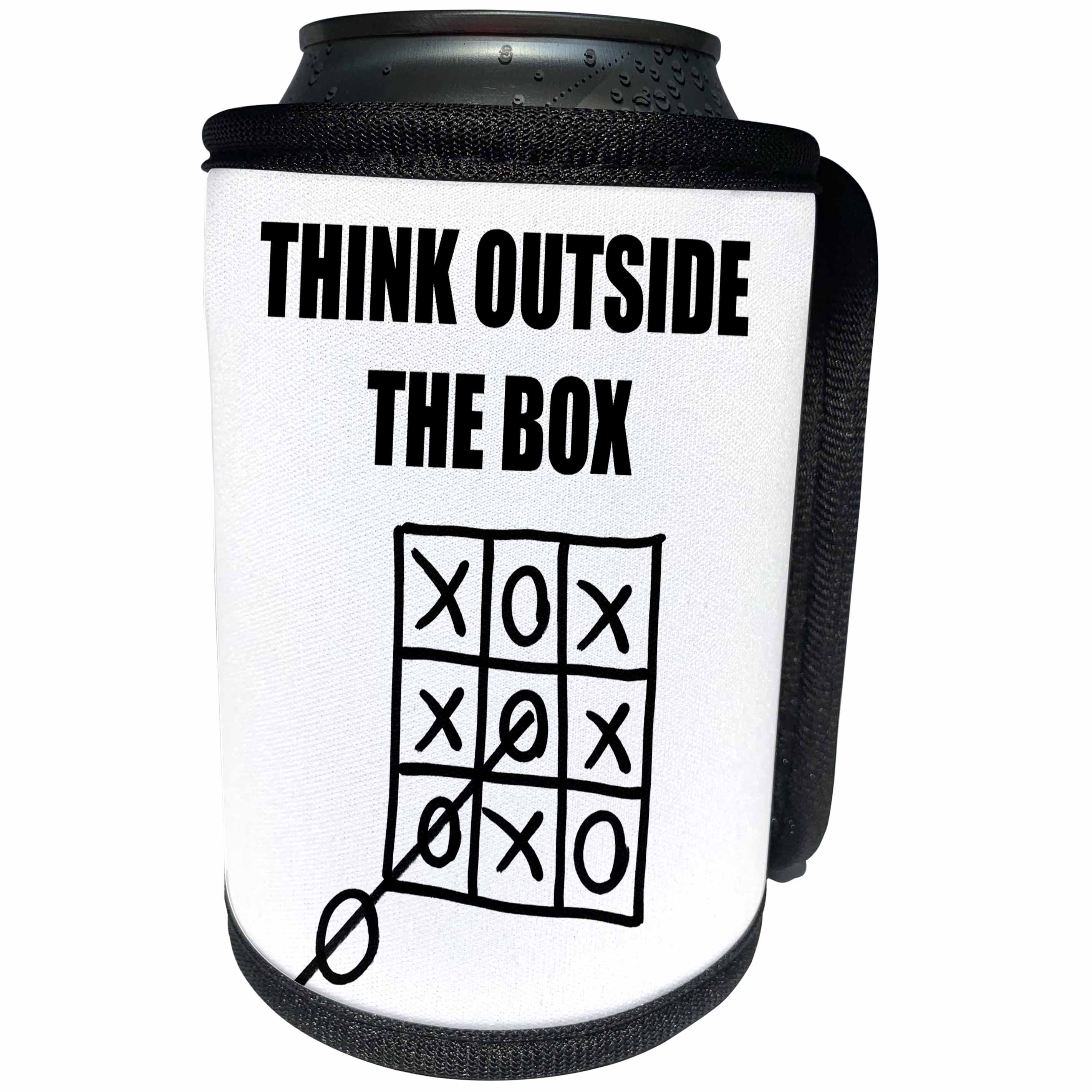 3dRose Carsten Reisinger - Illustrations - Think outside the box - Can Cooler Bottle Wrap (cc_237355)