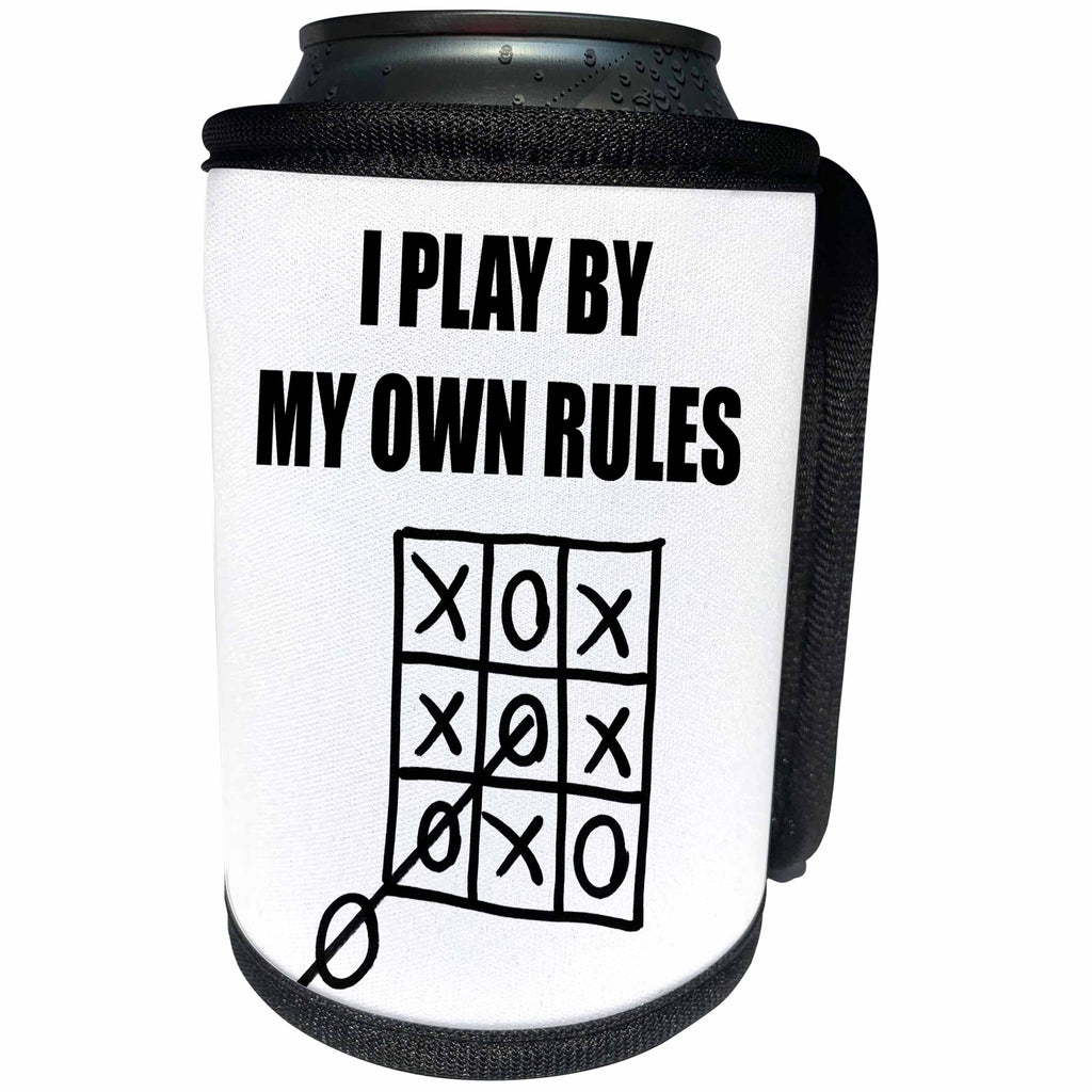 3dRose Carsten Reisinger - Illustrations - I play by my own rules - Can Cooler Bottle Wrap (cc_237356)
