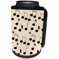 3dRose 777images Designs Graphic Design Music - Musical note on a beige background - Can Cooler Bottle Wrap (cc_23830)