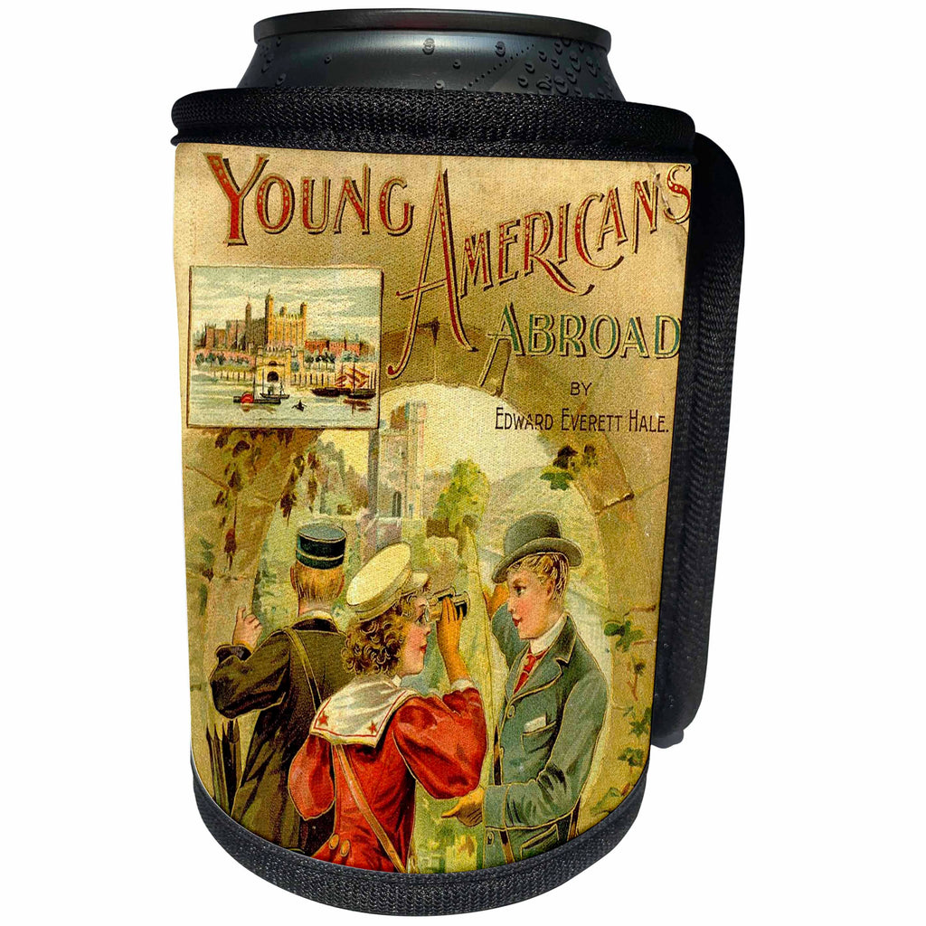 3dRose TNMPastPerfect Travel - Young Americans Abroad - Can Cooler Bottle Wrap (cc_238301)
