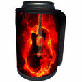 3dRose Sven Herkenrath Music - Guitar in Fire Style - Can Cooler Bottle Wrap (cc_238340)