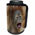 3dRose Sven Herkenrath Animal - Screaming Baby Monkey - Can Cooler Bottle Wrap (cc_238348)
