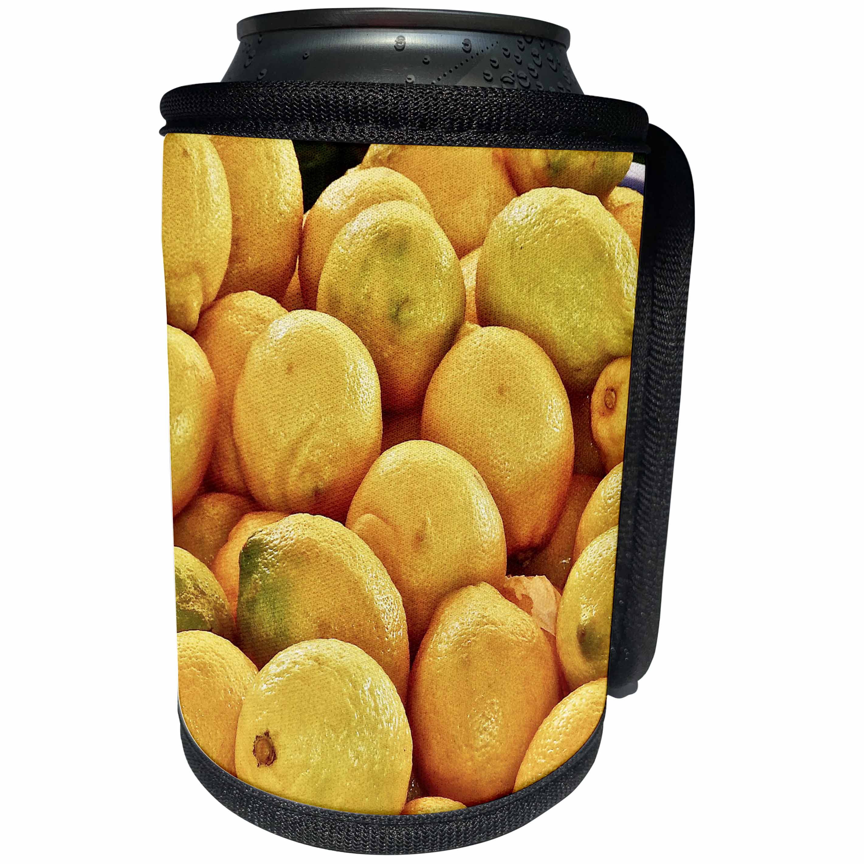 3dRose RinaPiro - Farmers Markets - European market. Lemons. Cool image. - Can Cooler Bottle Wrap (cc_238362)