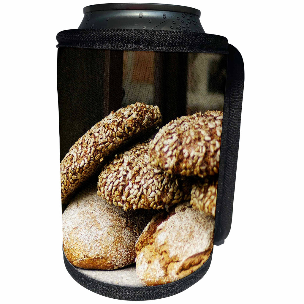 3dRose RinaPiro - Farmers Market - European market. Baked fresh bread. French. Italian. - Can Cooler Bottle Wrap (cc_238364)