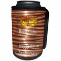 3dRose Florene Keep Calm Anniversaries - Image of Keep Calm And Happy 22nd Anniversary With Crown - Can Cooler Bottle Wrap (cc_238676)