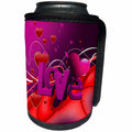 3dRose Milas Art - Valentine Day - Love with hearts - Can Cooler Bottle Wrap (cc_238692)