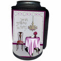 3dRose Beverly Turner Invitation Design - Tea Party Invitation Tea Party Room Pink - Can Cooler Bottle Wrap (cc_23878)