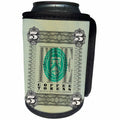 3dRose Russ Billington Designs - Spoof Banknote Style Coffee Token Design - Can Cooler Bottle Wrap (cc_238816)