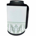 3dRose Beverly Turner Design - Green Elegant Fleur de Lis Design - Can Cooler Bottle Wrap (cc_23906)