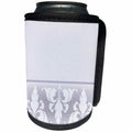 3dRose Beverly Turner Design - Lavender Fleur de Lis Design - Can Cooler Bottle Wrap (cc_23907)