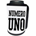 3dRose Russ Billington Designs - Typography Design- Numero Uno - Can Cooler Bottle Wrap (cc_239078)