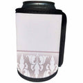 3dRose Beverly Turner Design - Pink Fleur de Lis Design - Can Cooler Bottle Wrap (cc_23908)