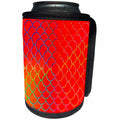 3dRose Beverly Turner Design - Circles on Top on Circles Design Orange - Can Cooler Bottle Wrap (cc_23919)