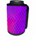 3dRose Beverly Turner Design - Circles on Top on Circles Design Pink - Can Cooler Bottle Wrap (cc_23920)