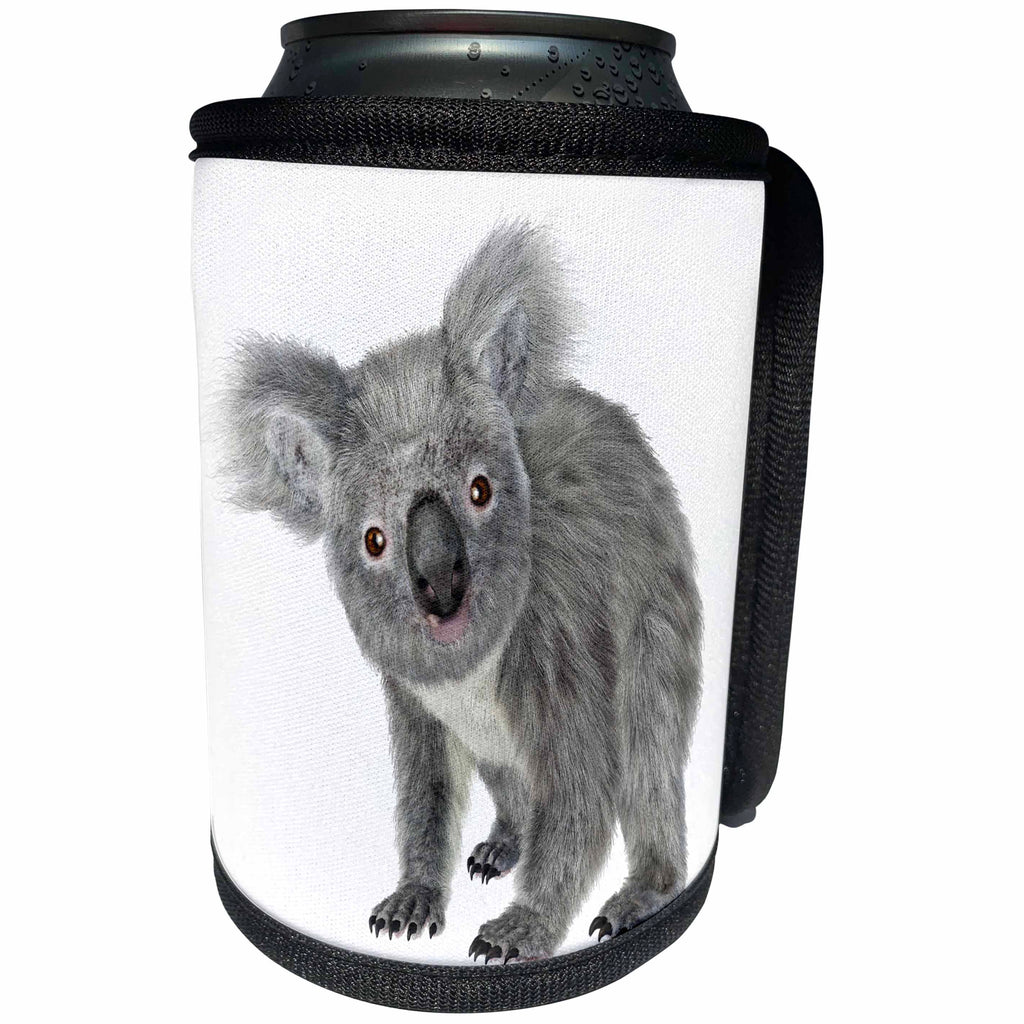 3dRose Boehm Graphics Animal - A Koala Looking to the Side - Can Cooler Bottle Wrap (cc_239388)