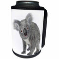 3dRose Boehm Graphics Animal - A Koala Looking to the Side - Can Cooler Bottle Wrap (cc_239388)