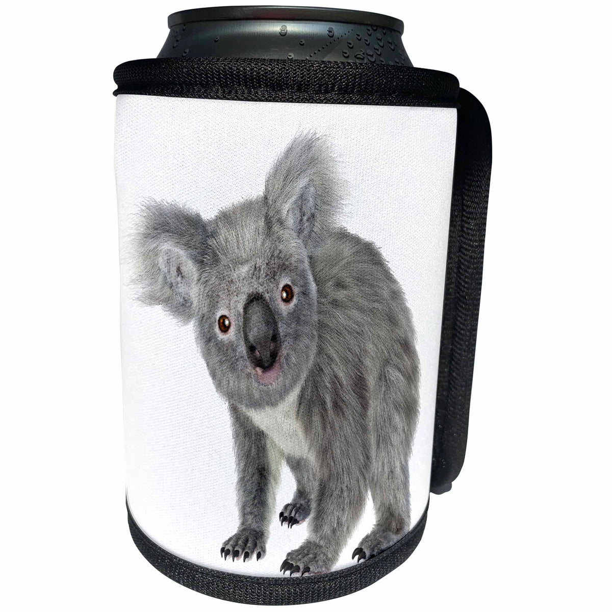 3dRose Boehm Graphics Animal - A Koala Looking to the Side - Can Cooler Bottle Wrap (cc_239388)