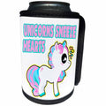 3dRose Dooni Designs - Cute Kawaii Designs - Funny Unicorns Sneeze Hearts Cute Kawaii Design - Can Cooler Bottle Wrap (cc_239511)