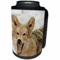 3dRose Florene Nature and Animals - Coyote Closeup - Can Cooler Bottle Wrap (cc_23952)