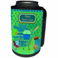 3dRose Beverly Turner Fathers Day Design - Barbecue Theme Fathers Day, Abstract, Pit, Hot dogs, Hamburger - Can Cooler Bottle Wrap (cc_239543)