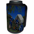 3dRose Boehm Graphics Historic - Civil War Union Soldiers around a Campfire - Can Cooler Bottle Wrap (cc_239786)