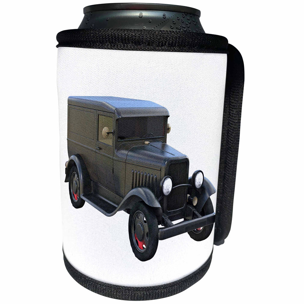 3dRose Boehm Graphics Car - Classic Green Delivery Truck - Can Cooler Bottle Wrap (cc_239787)