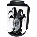 3dRose Boehm Graphics Holiday Canivale and Mardi Gras - Black and Silver Mask Side View - Can Cooler Bottle Wrap (cc_239793)