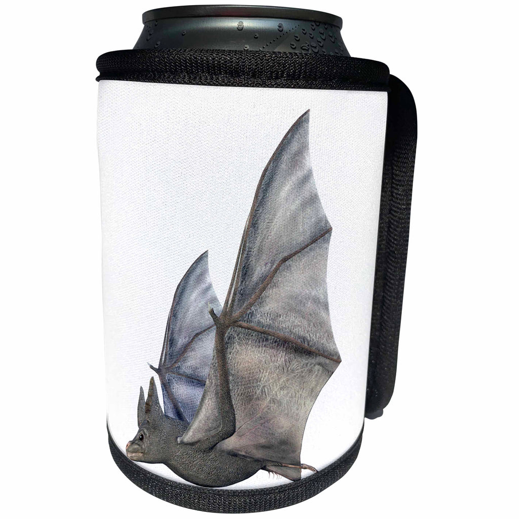 3dRose Boehm Graphics Animal - Bat from the Side with Wings Up - Can Cooler Bottle Wrap (cc_239803)