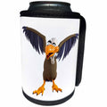3dRose Boehm Graphics Cartoon - Cartoon Buzzard Walking with Wings Up - Can Cooler Bottle Wrap (cc_239814)