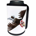 3dRose Boehm Graphics Cartoon - Cartoon Buzzard Flying Through The Air Viewed from Above - Can Cooler Bottle Wrap (cc_239816)