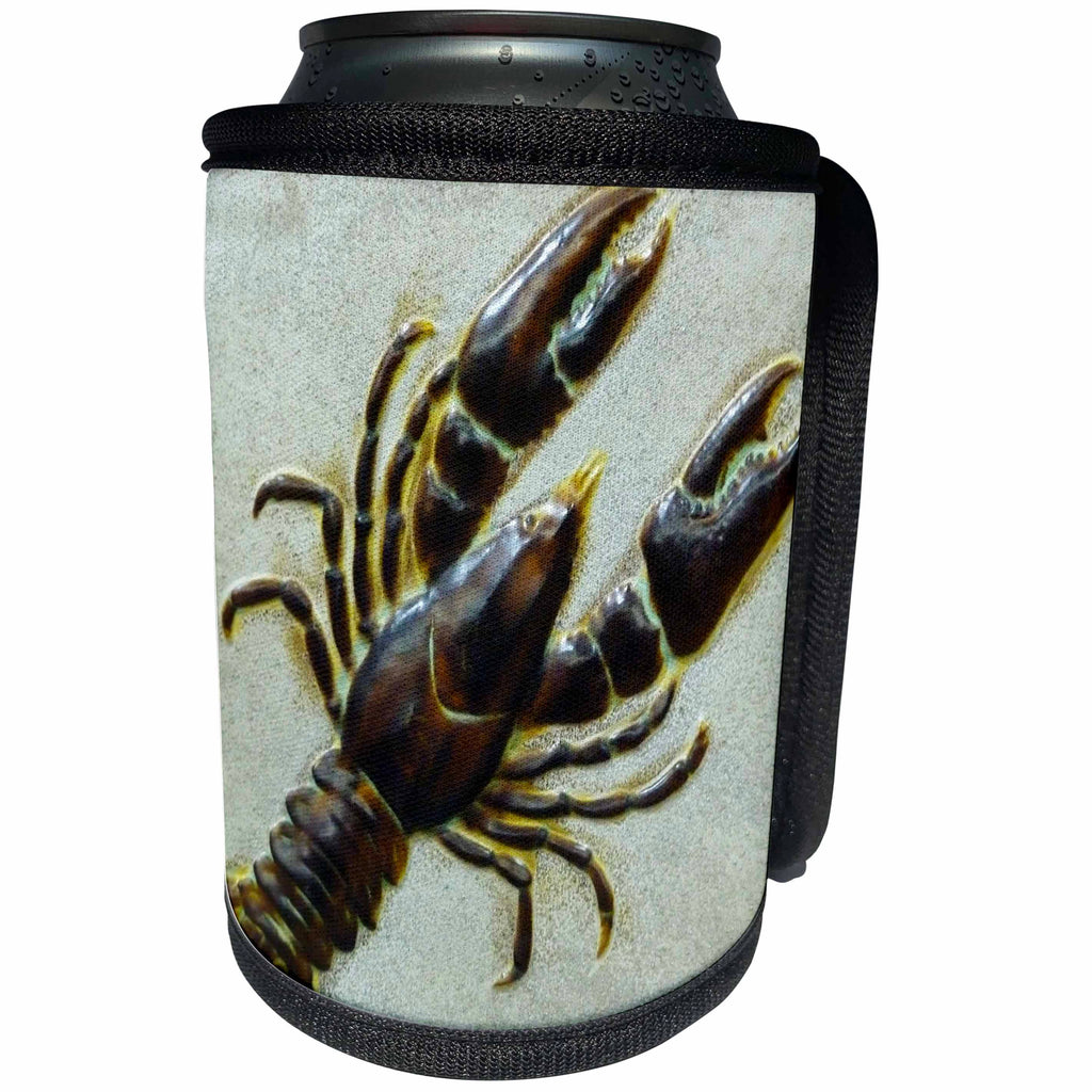 3dRose Florene Decorative - Lobster Relief - Can Cooler Bottle Wrap (cc_23983)