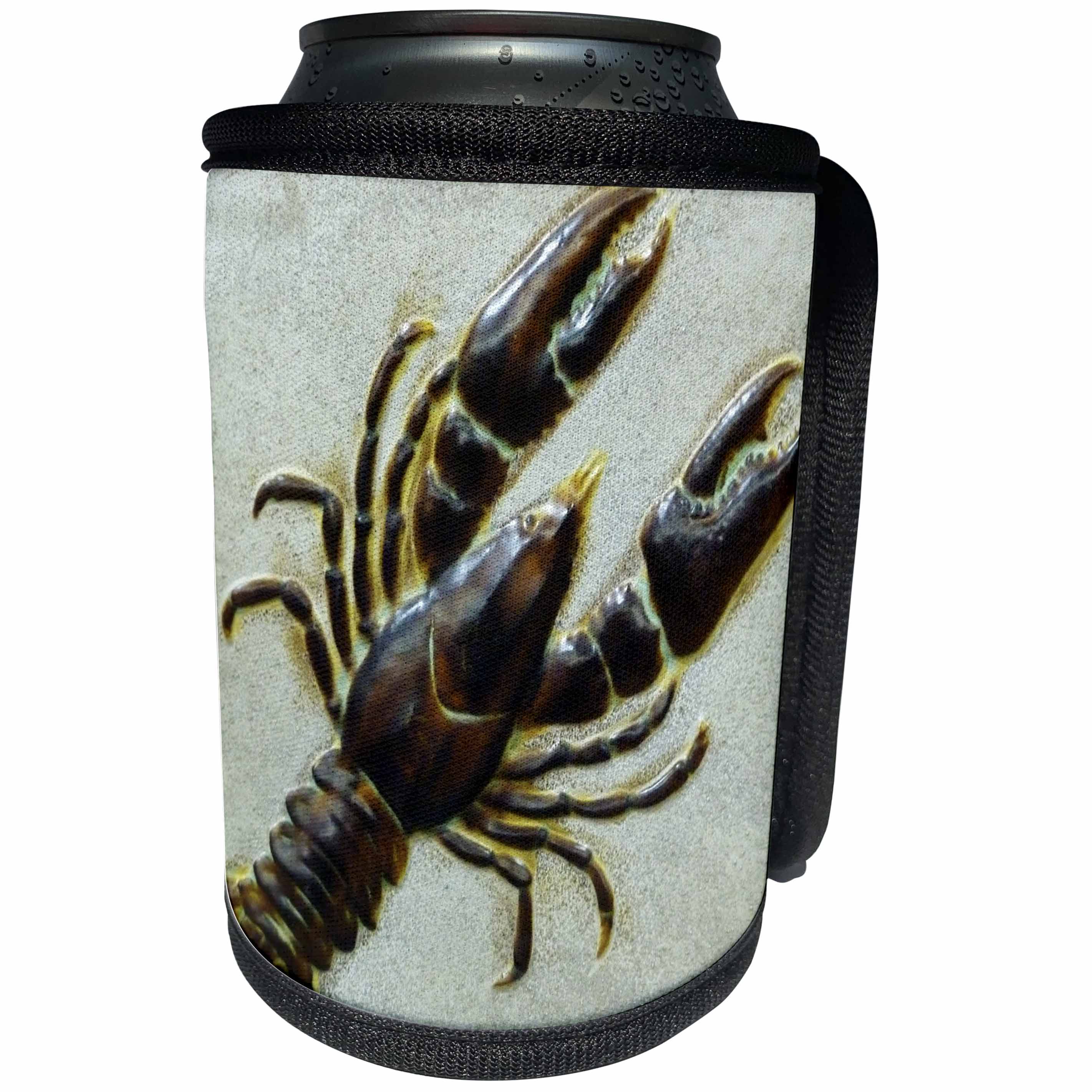 3dRose Florene Decorative - Lobster Relief - Can Cooler Bottle Wrap (cc_23983)