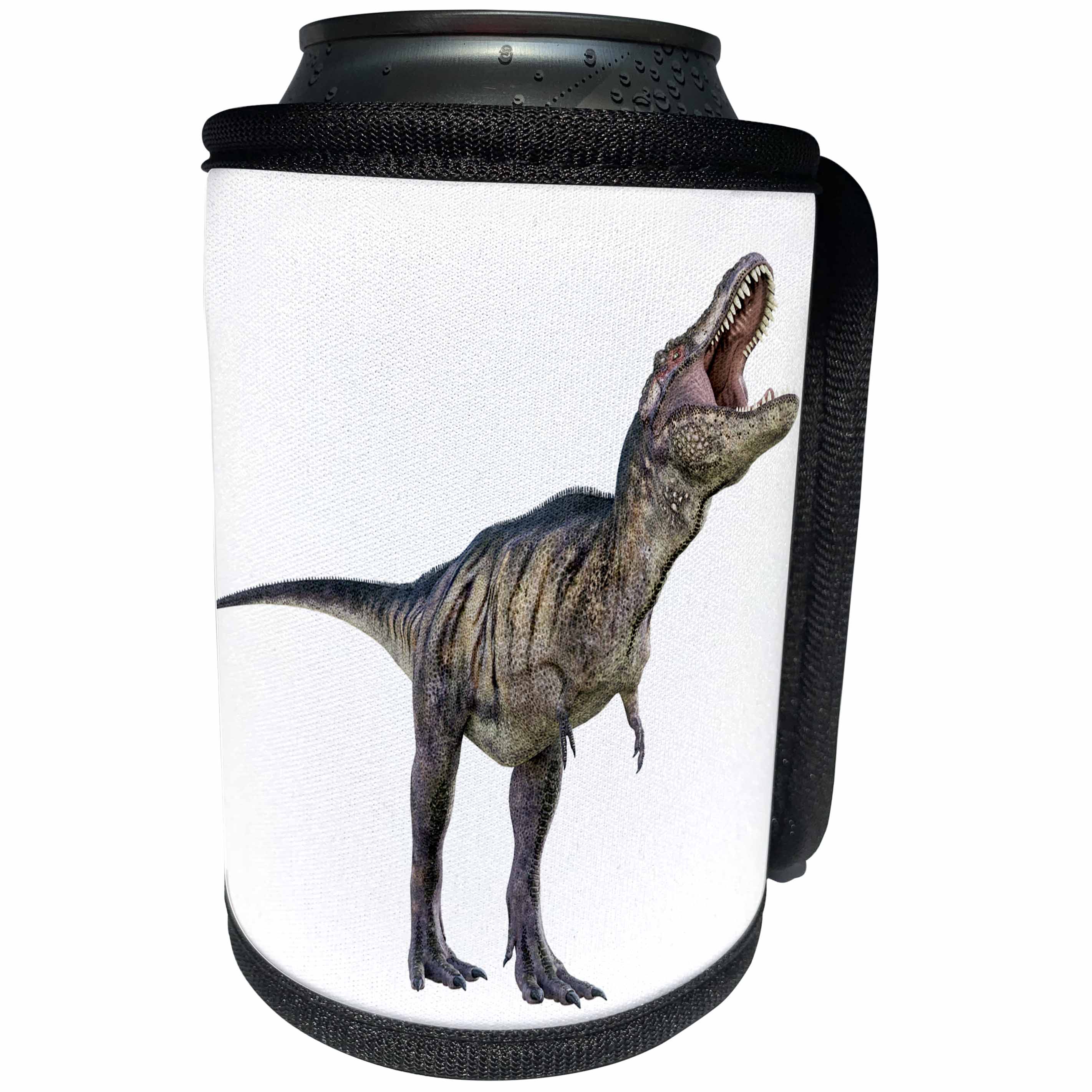 3dRose Boehm Graphics Dinosaur - Tyrannosaurus Rex Dinosaur Looking to the Left and Roaring - Can Cooler Bottle Wrap (cc_239830)