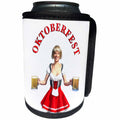 3dRose Boehm Graphics Celebration - Oktoberfest Girl with Beer and Oktoberfest Label Above - Can Cooler Bottle Wrap (cc_239836)