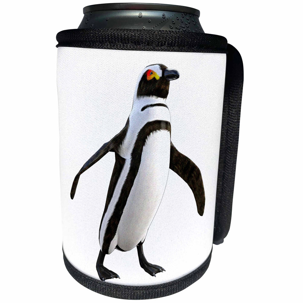 3dRose Boehm Graphics Animal - A Penguin Walking in the Antarctic - Can Cooler Bottle Wrap (cc_239837)