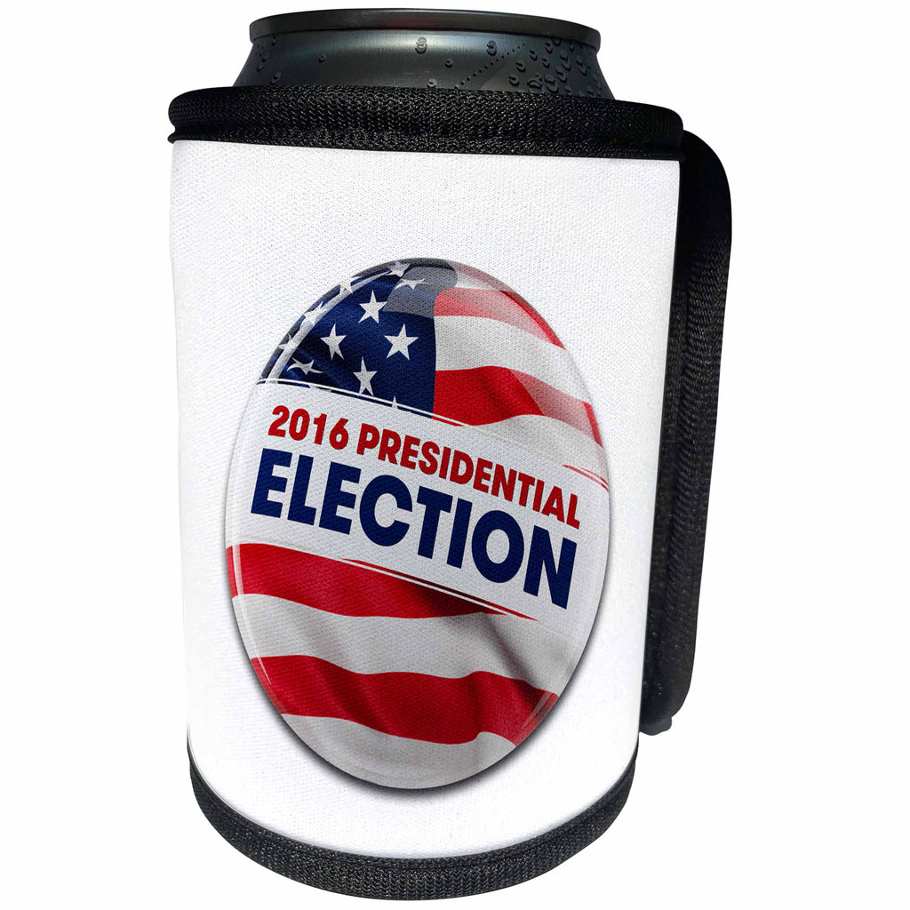 3dRose Carsten Reisinger - Illustrations - 2016 US Presidential Election Vote Button - Can Cooler Bottle Wrap (cc_239851)