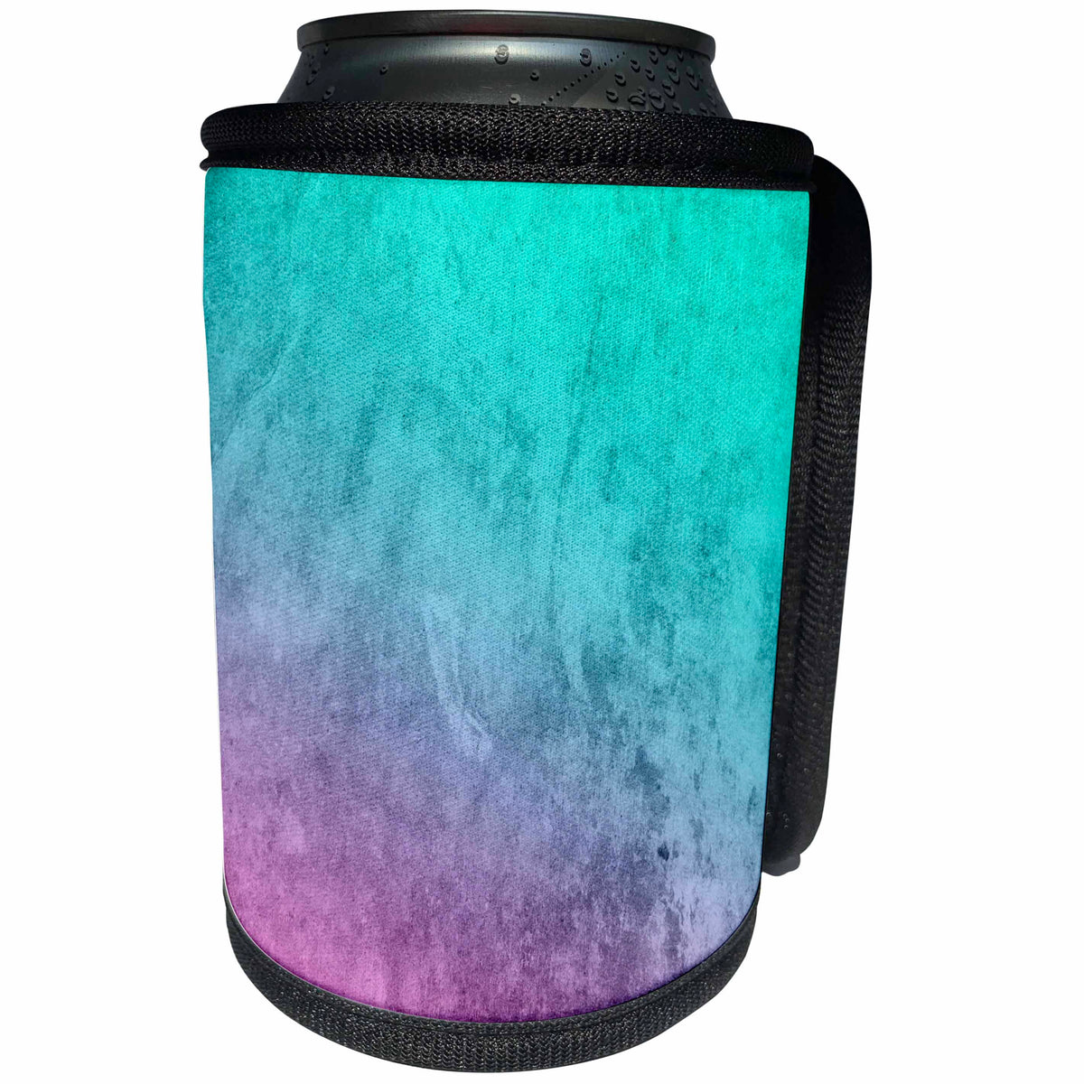 3dRose Anne Marie Baugh - Colors - Turquoise, Purple, Pink Watercolor Background - Can Cooler Bottle Wrap (cc_239886)