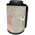 3dRose Sven Herkenrath Vintage - Vintage Sheet with Dandelion Flower Design - Can Cooler Bottle Wrap (cc_240167)
