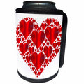 3dRose Sven Herkenrath Love - Red Heart of Love in Pattern Style - Can Cooler Bottle Wrap (cc_240195)