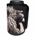 3dRose Sven Herkenrath Animal - Wildlife Lion in Black and White Colors - Can Cooler Bottle Wrap (cc_240200)
